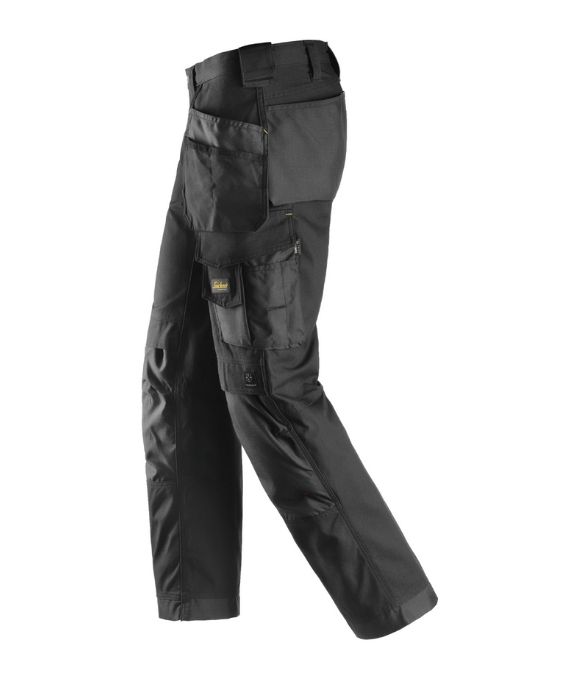 SNICKERS 3214 CANVAS CRAFTSMAN HOLSTER POCKET WORK TROUSERS BLACK