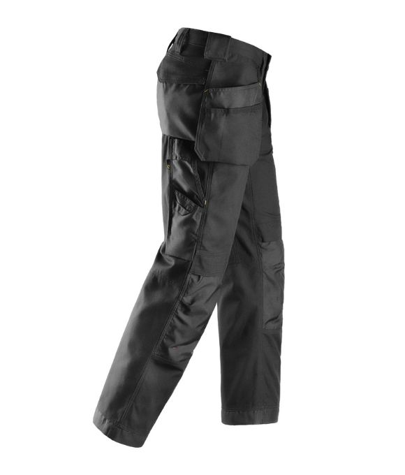 SNICKERS 3214 CANVAS CRAFTSMAN HOLSTER POCKET WORK TROUSERS BLACK
