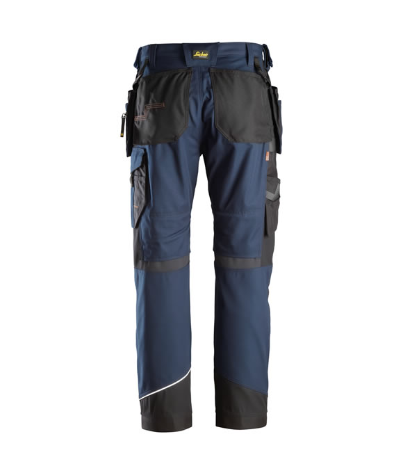 SNICKERS 6214 CANVAS RUFFWORK HOLSTER POCKET WORK TROUSERS NAVY/BLACK