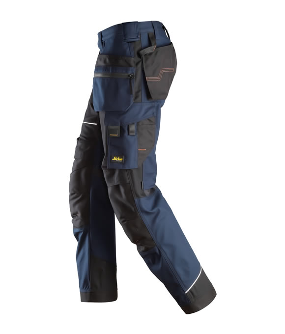 SNICKERS 6214 CANVAS RUFFWORK HOLSTER POCKET WORK TROUSERS NAVY/BLACK