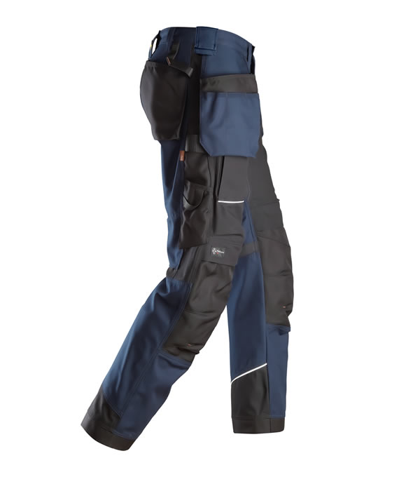 SNICKERS 6214 CANVAS RUFFWORK HOLSTER POCKET WORK TROUSERS NAVY/BLACK