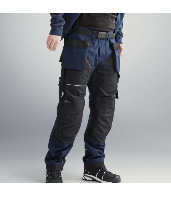 SNICKERS 6214 CANVAS RUFFWORK HOLSTER POCKET WORK TROUSERS NAVY/BLACK