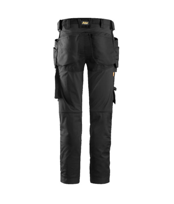 SNICKERS 6241 ALLROUND WORK STRETCH HOLSTER POCKET WORK TROUSERS BLACK/BLACK