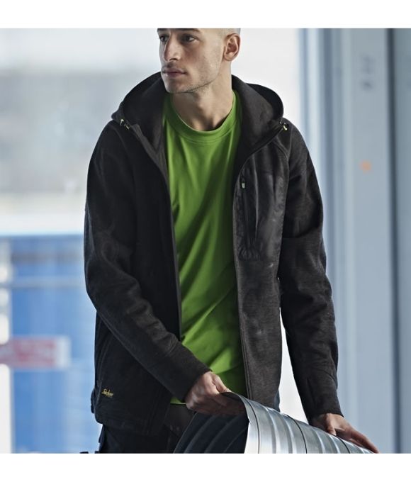 SNICKERS 8041 FLEXI WORK FLEECE HOODIE BLACK