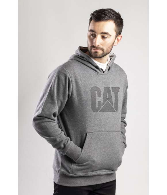 CAT TRADEMARK THERMAL LINED HOODIE GREY
