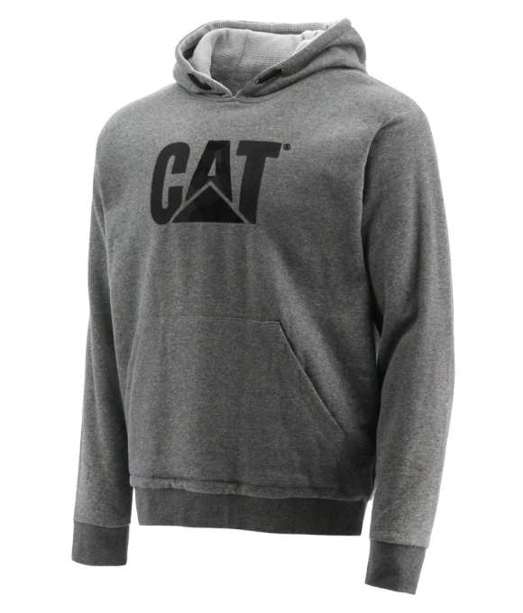 CAT TRADEMARK THERMAL LINED HOODIE GREY