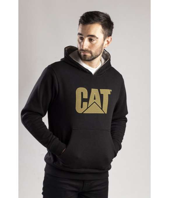 CAT TRADEMARK THERMAL LINED HOODIE BLACK