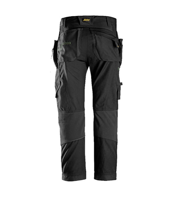 SNICKERS 6902 FLEXI WORK HOLSTER POCKET WORK TROUSERS BLACK/BLACK