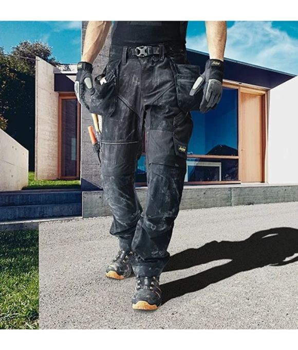 SNICKERS 6902 FLEXI WORK HOLSTER POCKET WORK TROUSERS BLACK/BLACK
