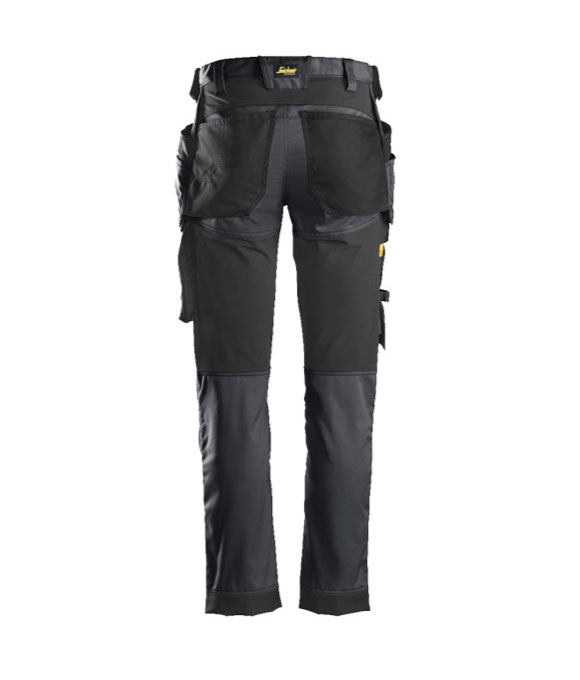 SNICKERS 6241 ALLROUND WORK STRETCH HOLSTER POCKET WORK TROUSERS GREY/BLACK