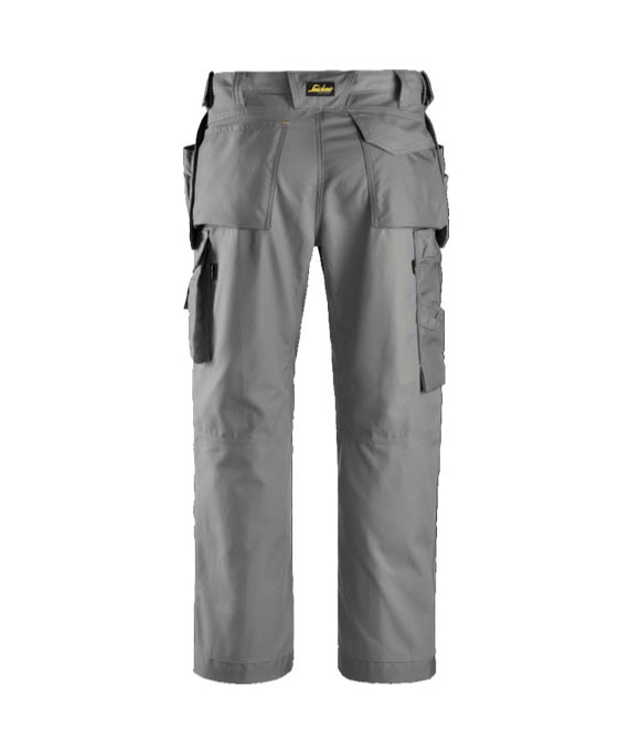 SNICKERS 3214 CANVAS CRAFTSMAN HOLSTER POCKET WORK TROUSERS GREY