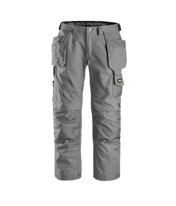 SNICKERS 3214 CANVAS CRAFTSMAN HOLSTER POCKET WORK TROUSERS GREY