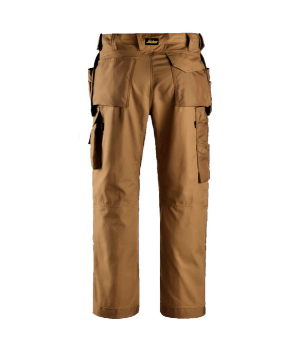 SNICKERS 3214 CANVAS CRAFTSMAN HOLSTER POCKET WORK TROUSERS TAN