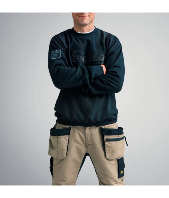 SNICKERS 2882 LOGO SWEATSHIRT NAVY