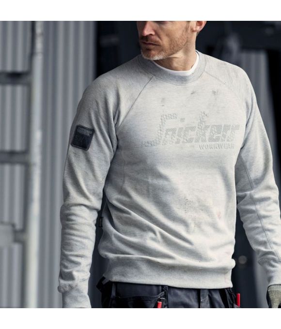 SNICKERS 2882 LOGO SWEATSHIRT GREY MELANGE
