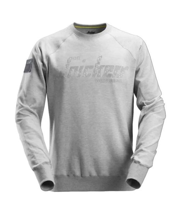 SNICKERS 2882 LOGO SWEATSHIRT GREY MELANGE