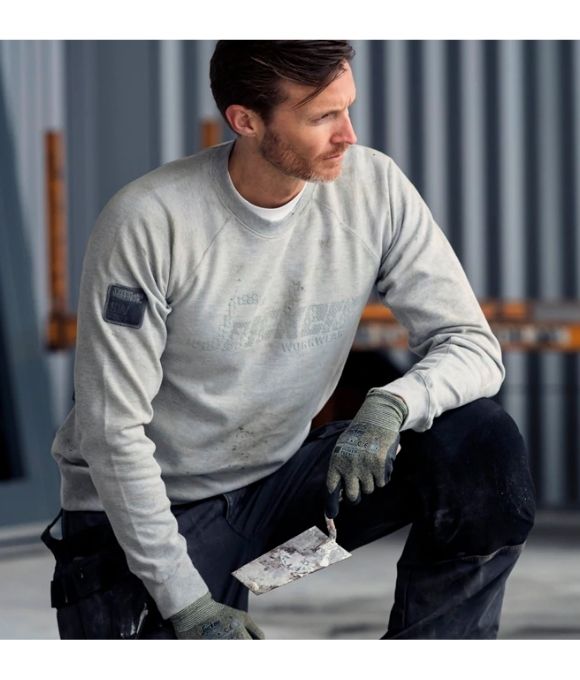 SNICKERS 2882 LOGO SWEATSHIRT GREY MELANGE