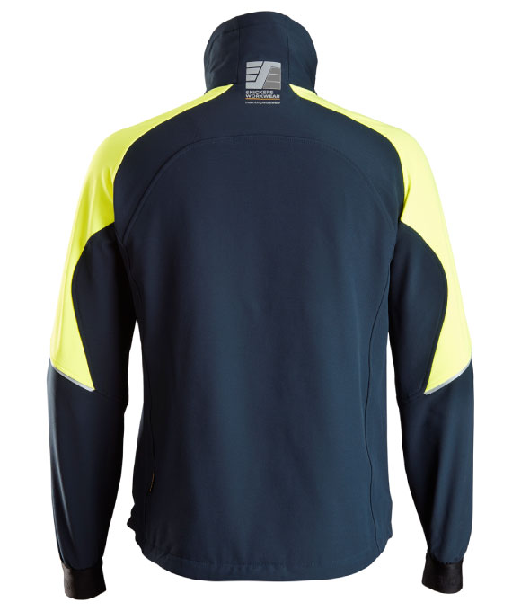 SNICKERS 8028 FLEXI WORK NEON JACKET NAVY/YELLOW