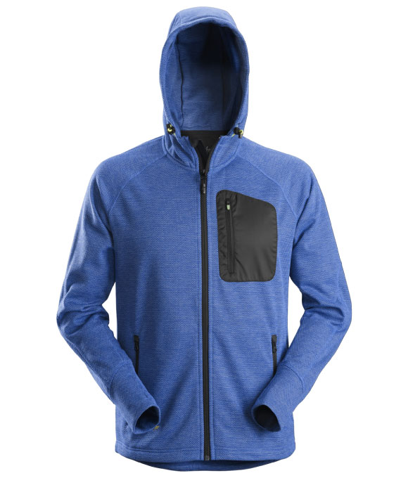 SNICKERS 8041 FLEXI WORK FLEECE HOODIE TRUE BLUE/BLACK