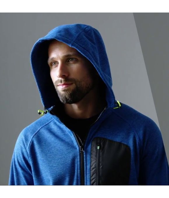 SNICKERS 8041 FLEXI WORK FLEECE HOODIE TRUE BLUE/BLACK