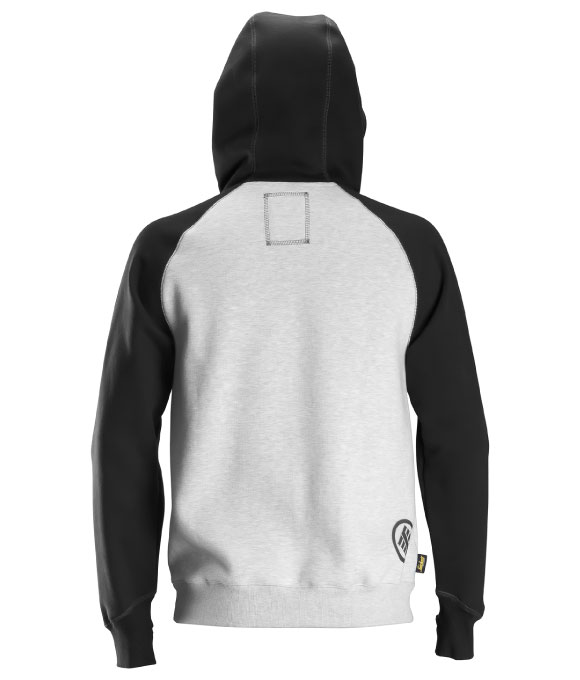 SNICKERS 2889 LOGO HOODIE GREY MELANGE/BLACK