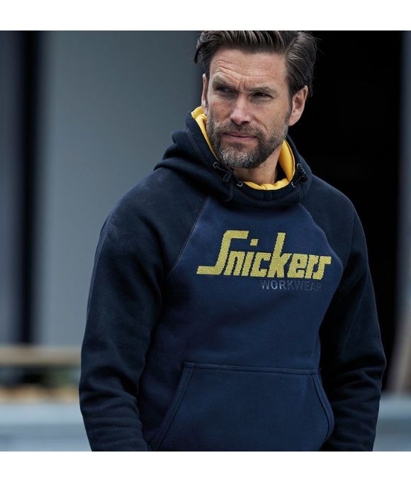 SNICKERS 2889 LOGO HOODIE NAVY/BLACK