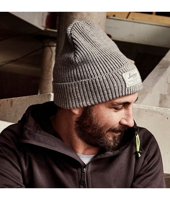 SNICKERS 9023 ALLROUND WORK FISHERMAN BEANIE GREY MELANGE