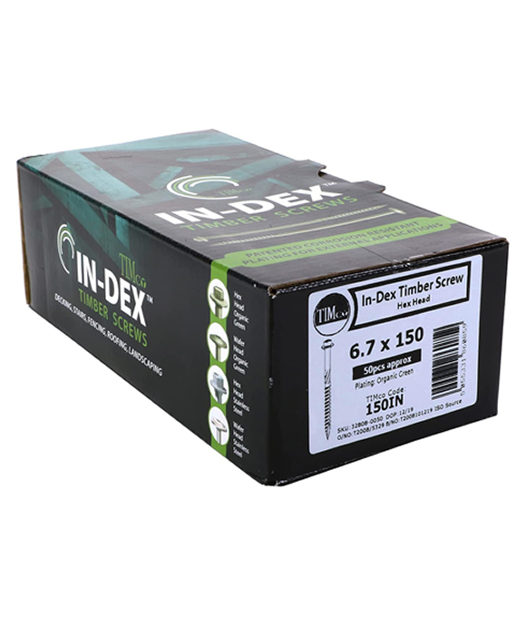 TIMCO INDEX WOOD SCREW 6.7 HEX DRIVE