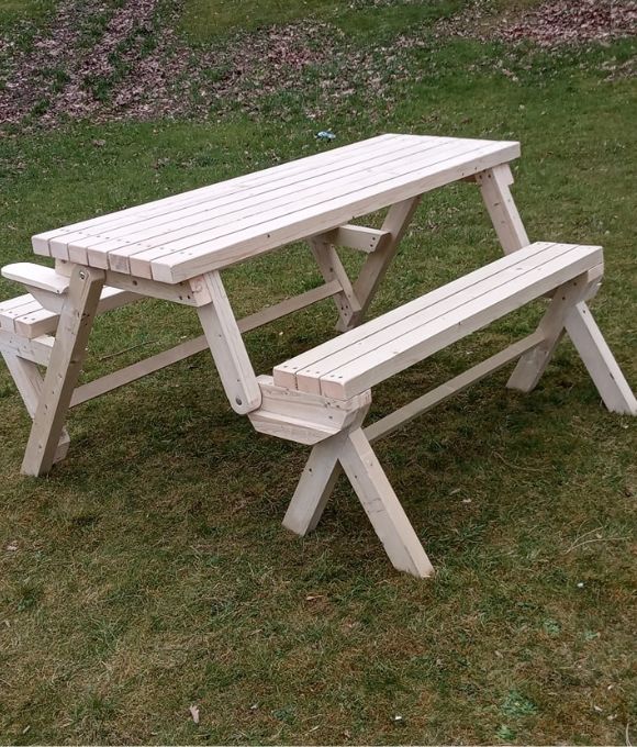 RAPH’S GARDEN TRANSFORMER BENCH TO PICNIC TABLE