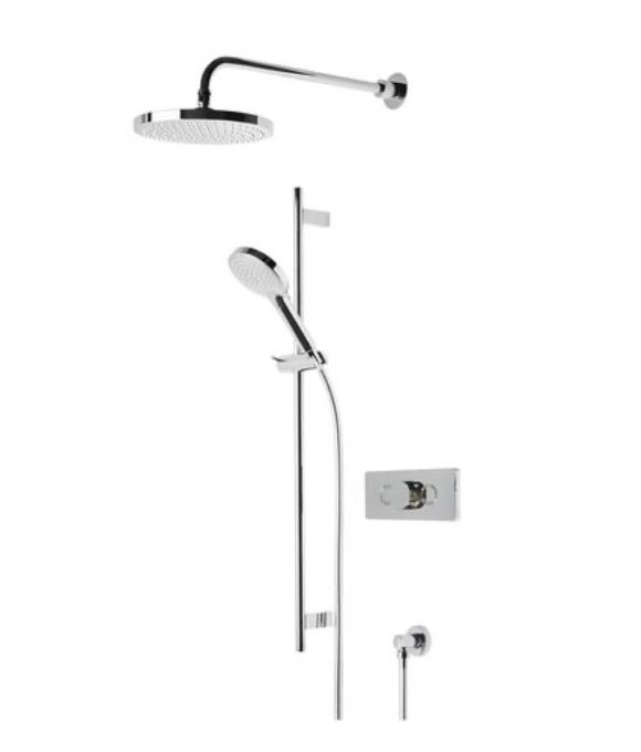EVENT CLICK ROUND SHOWER SYSTEM CHROME 