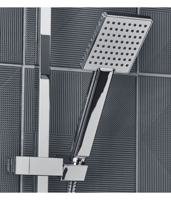 NODE DUAL FUNCTION SHOWER SYSTEM FIXED HEAD & RISER RAIL