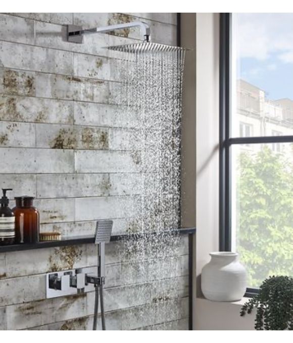 SCAPE DUAL FUNCTION SHOWER SYSTEM FIXED HEAD & RISER RAIL