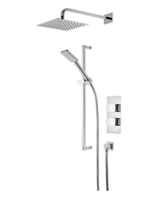 SCAPE DUAL FUNCTION SHOWER SYSTEM FIXED HEAD & RISER RAIL