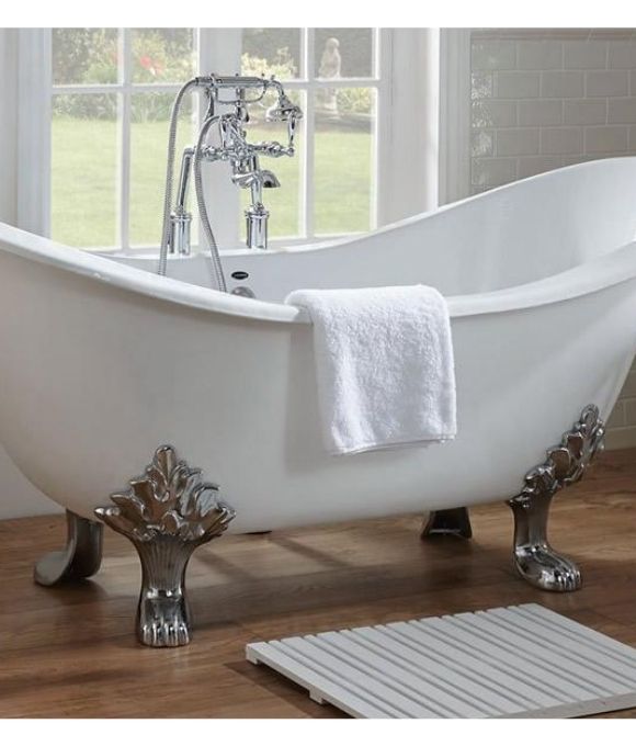 SHERATON DOUBLE ENDED SLIPPER BATH WITH LION FEET