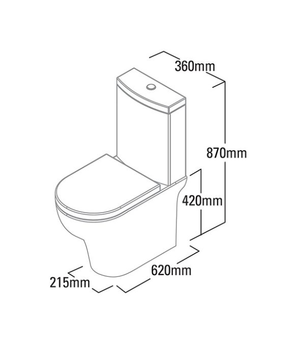 NOTE CLOSE COUPLED WC PAN