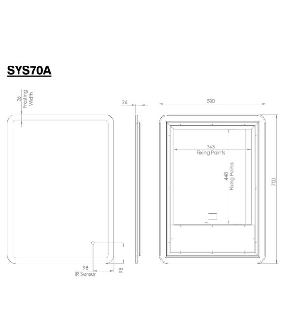 SYSTEM 500 ILLUMINATED MIRROR