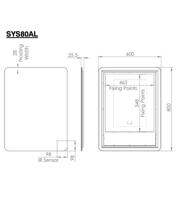 SYSTEM 600 ILLUMINATED MIRROR