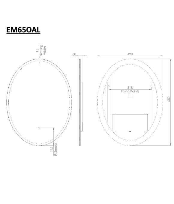 EMINENCE OVAL ILLUMINATED MIRROR