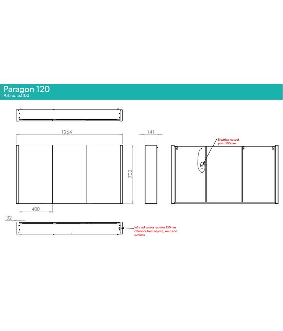 PARAGON 120 CABINET MIRROR