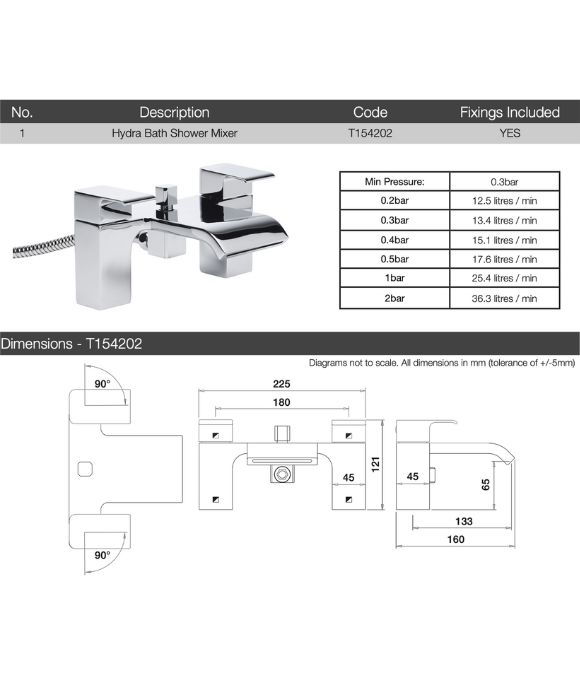 HYDRA BATH SHOWER MIXER 