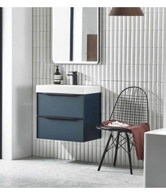 FRAME 600 WALL MOUNTED BASIN UNIT DERWENT BLUE