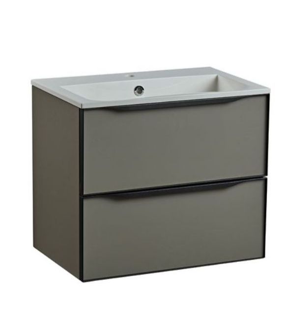 FRAME 600 WALL MOUNTED BASIN UNIT MATT LIGHT CLAY