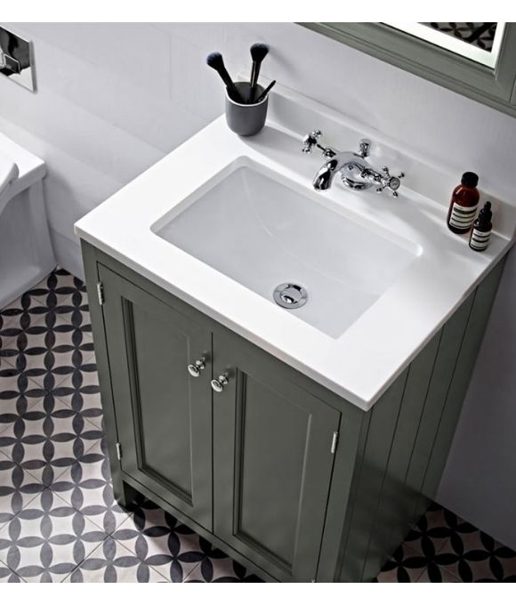 HAMPTON 600 UNDERSLUNG BASIN UNIT PEWTER