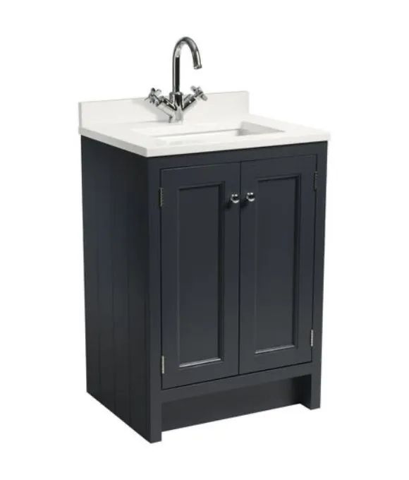 HAMPTON 600 UNDERSLUNG BASIN UNIT SLATE GREY 