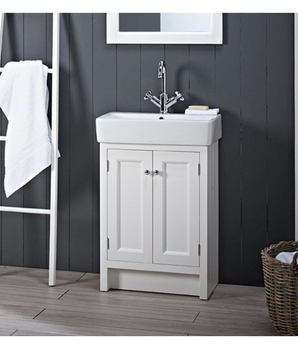 HAMPTON 600 UNDERSLUNG BASIN UNIT CHALK WHITE 