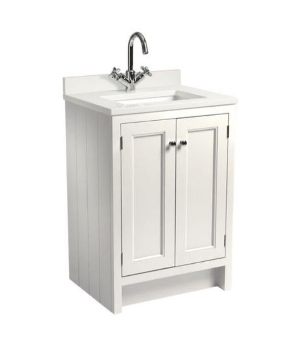 HAMPTON 600 UNDERSLUNG BASIN UNIT CHALK WHITE 