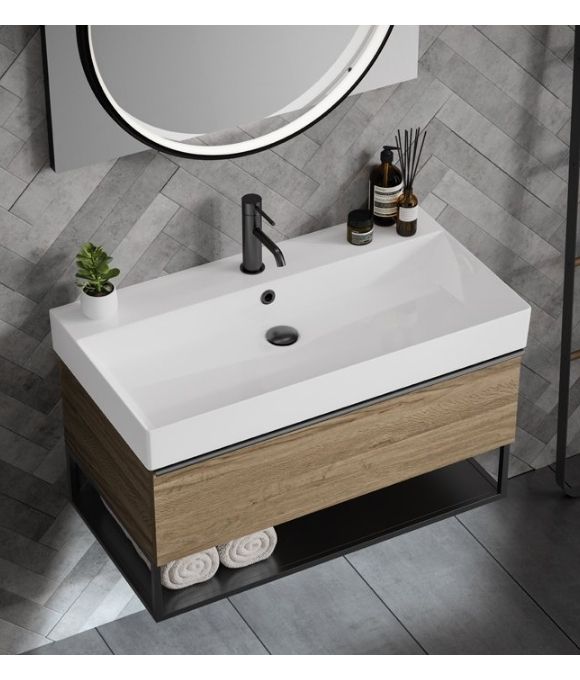 HIB AEON WASH 60 BASIN UNIT SHERWOOD OAK 