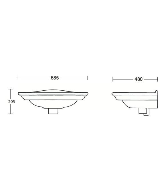 WESTMINSTER LARGE VANITY BASIN