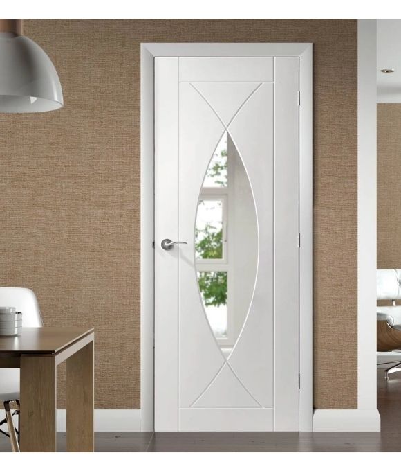 WHITE PRIMED PESARO WITH CLEAR GLASS 35MM