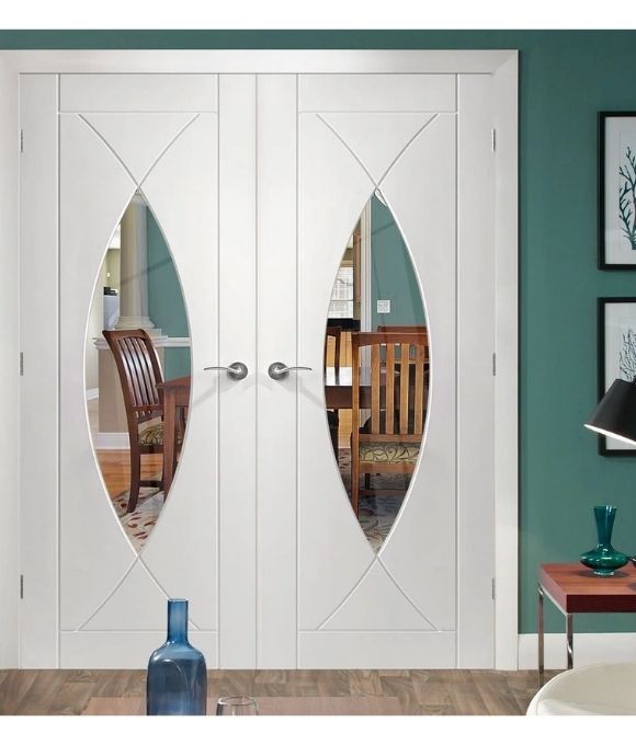 WHITE PRIMED PESARO WITH CLEAR GLASS 35MM